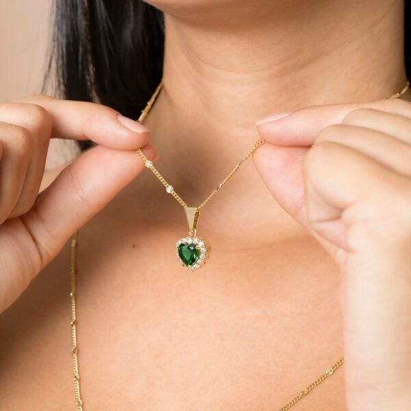 Dije green heart - Imagen 2