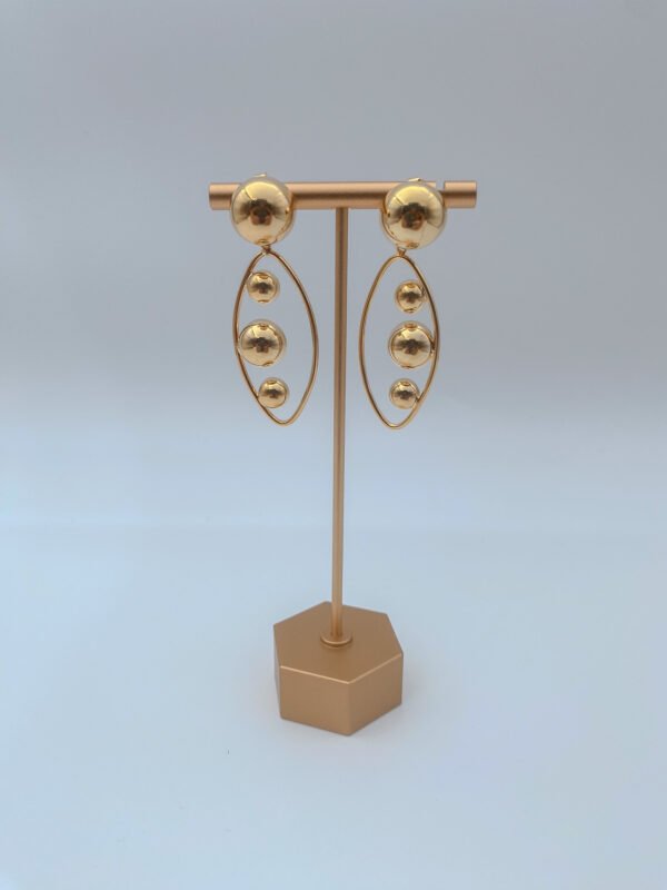 Arete Bronce Constelación Baño 24K - Imagen 2