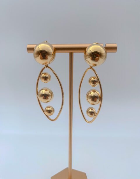 Arete Bronce Constelación Baño 24K