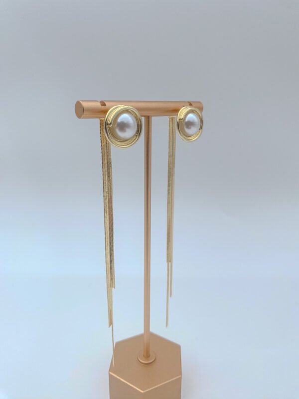 Arete Rodio Perlas Blancas
