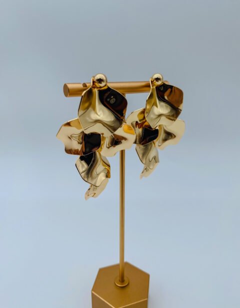 Aretes Bronce Hojas Colgantes