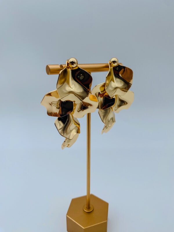 Aretes Bronce Hojas Colgantes