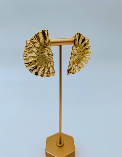Arete Bronce Azteca Baño 24K
