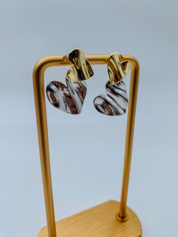 Arete Rodio Corazón Pequeño 2 Oros