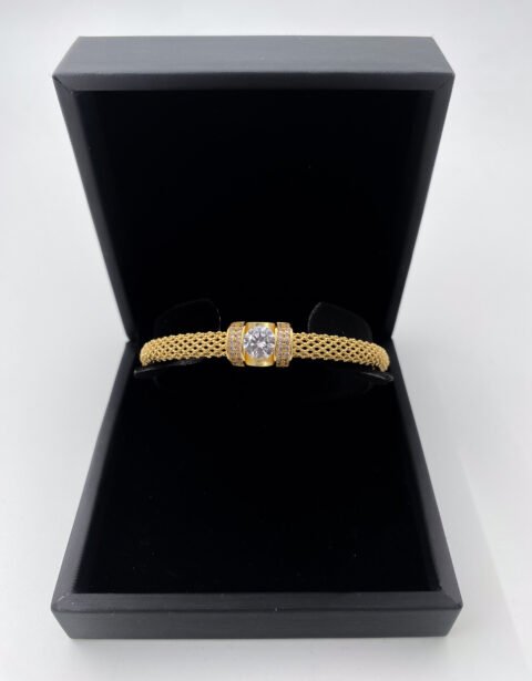 Brazalete Rodinado Tipo Lazo Crystal Central