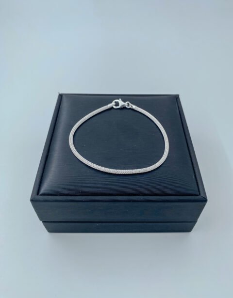 Pulsera plata serpiente