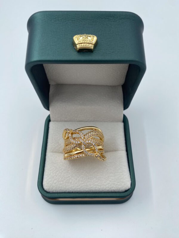 Anillo Rodio Dama Infinito Piedras