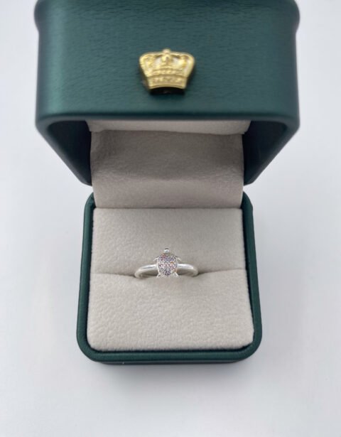 Anillo plata tortuga circonias