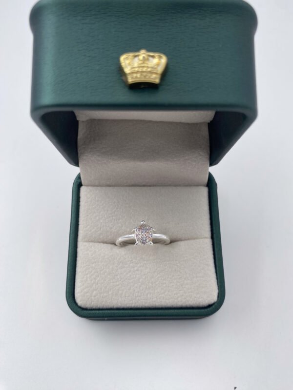Anillo plata tortuga circonias