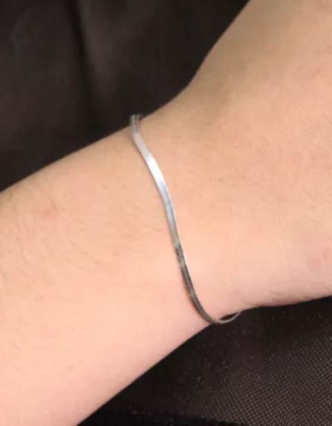 Pulsera plata plana