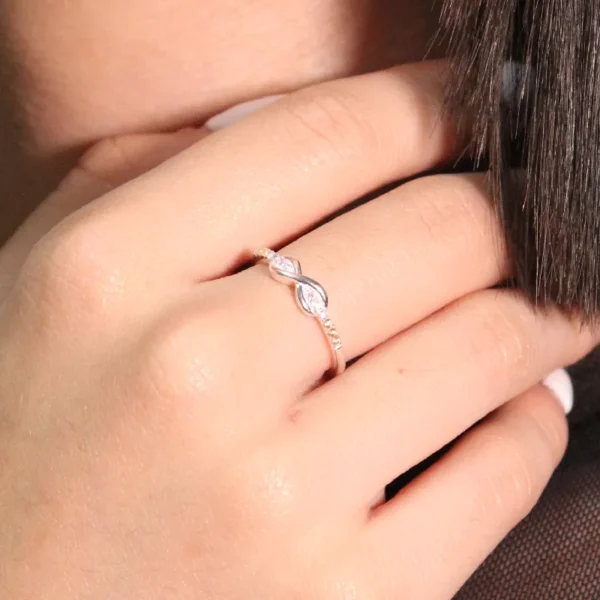 Anillo plata infinito abierto - Imagen 4
