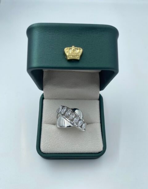 Anillo Rodio Dama Infinito Blanco