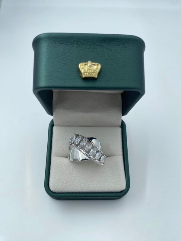 Anillo Rodio Dama Infinito Blanco